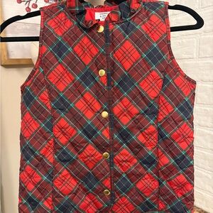 Crown & Ivy Red Plaid Kids Vest